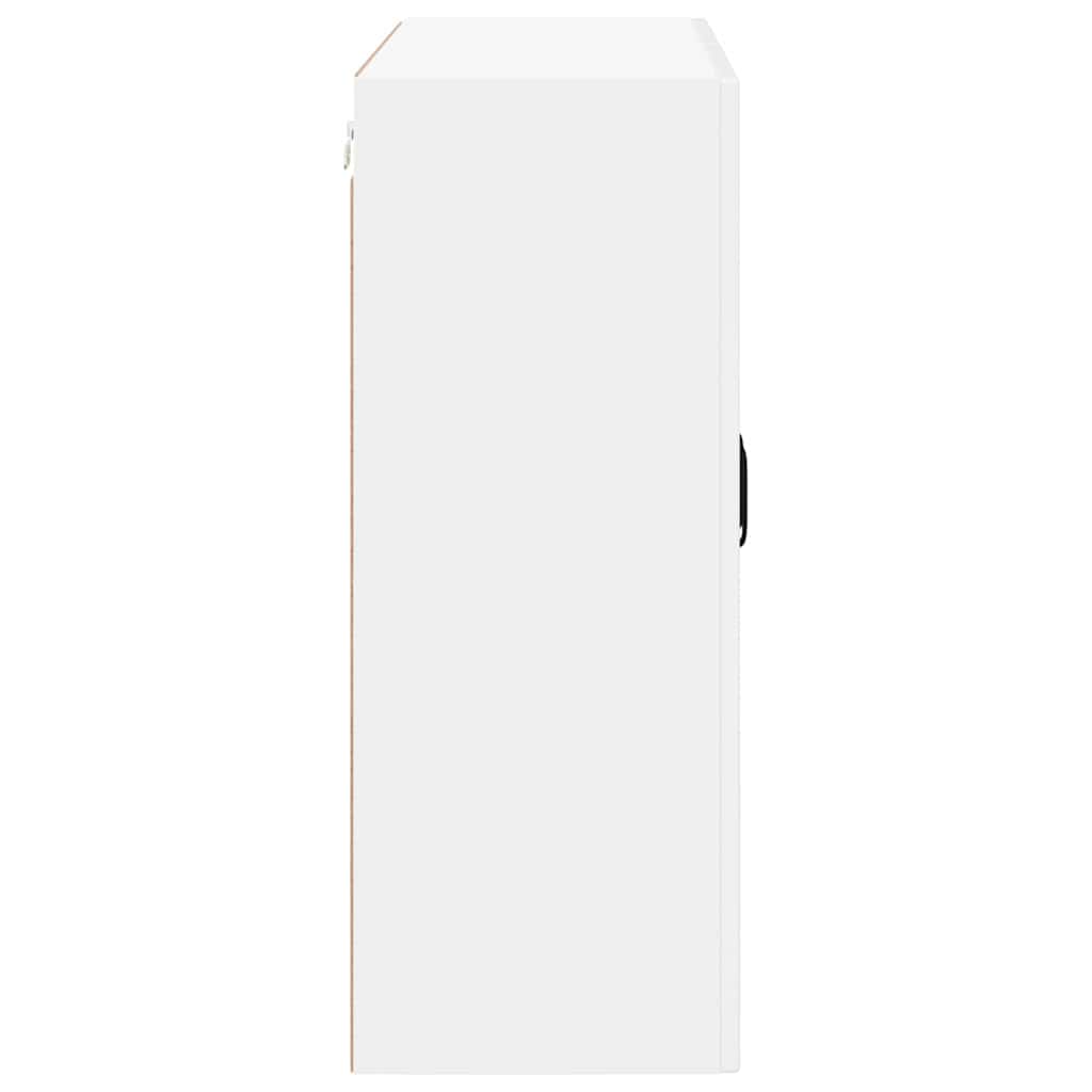 Wandglas-Schrank LUCCA Hochglanz Weiß 80 x 31 x 80 cm