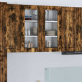 Wandglas-Schrank LUCCA Geräucherte Eiche 80 x 31 x 80 cm