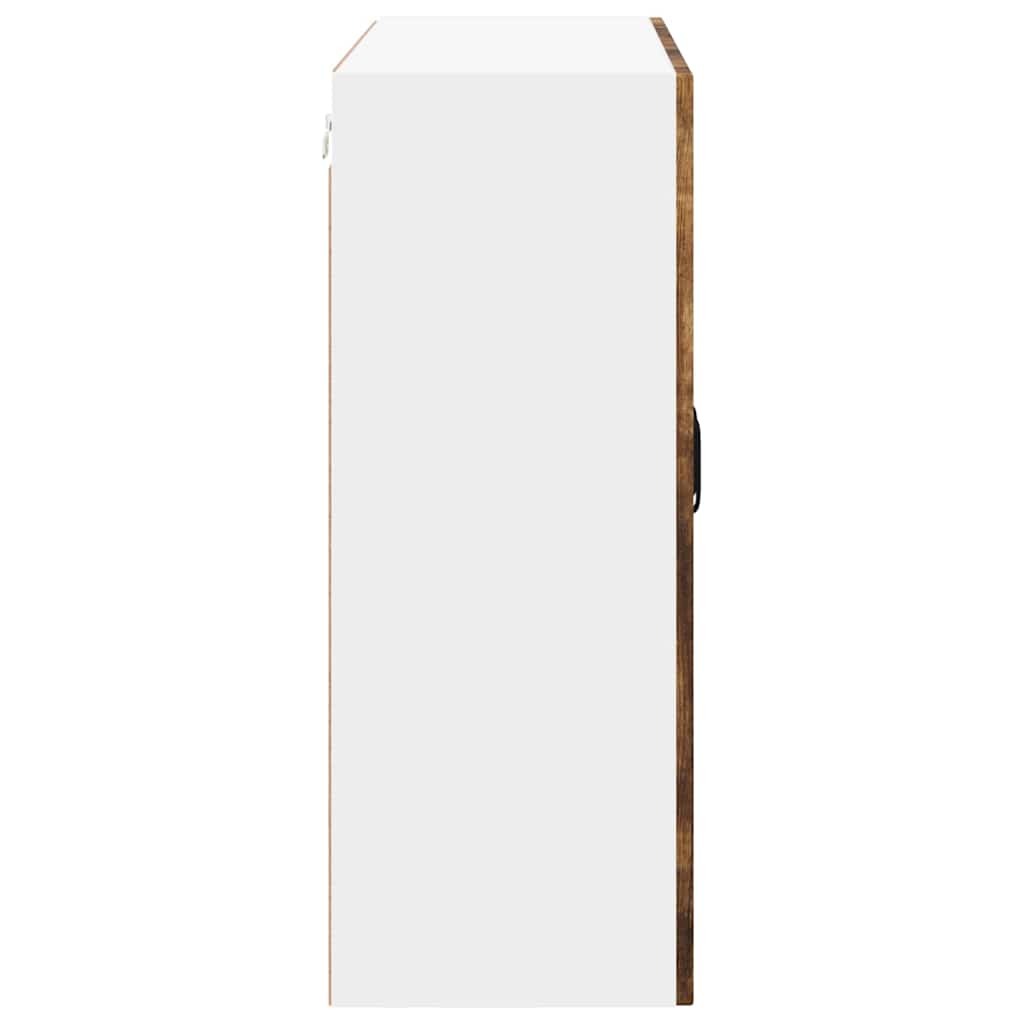 Wandglas-Schrank LUCCA Geräucherte Eiche 80 x 31 x 80 cm