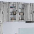 Wandglas-Schrank LUCCA Graues Sonoma 80 x 31 x 80 cm