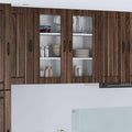 Wandglas-Schrank LUCCA Brauneiche 80 x 31 x 80 cm Holzwerkstoff