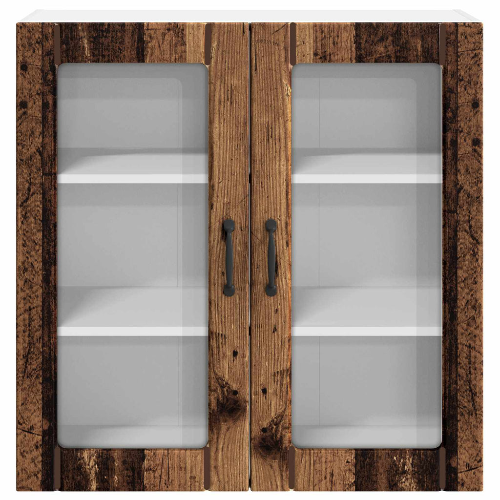 Wandglas-Schrank LUCCA Altholz 80 x 31 x 80 cm Holzwerkstoff