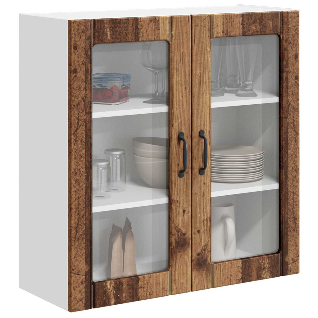 Wandglas-Schrank LUCCA Altholz 80 x 31 x 80 cm Holzwerkstoff