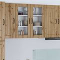 Wandglas-Schrank LUCCA Artisan-Eiche 80 x 31 x 80 cm