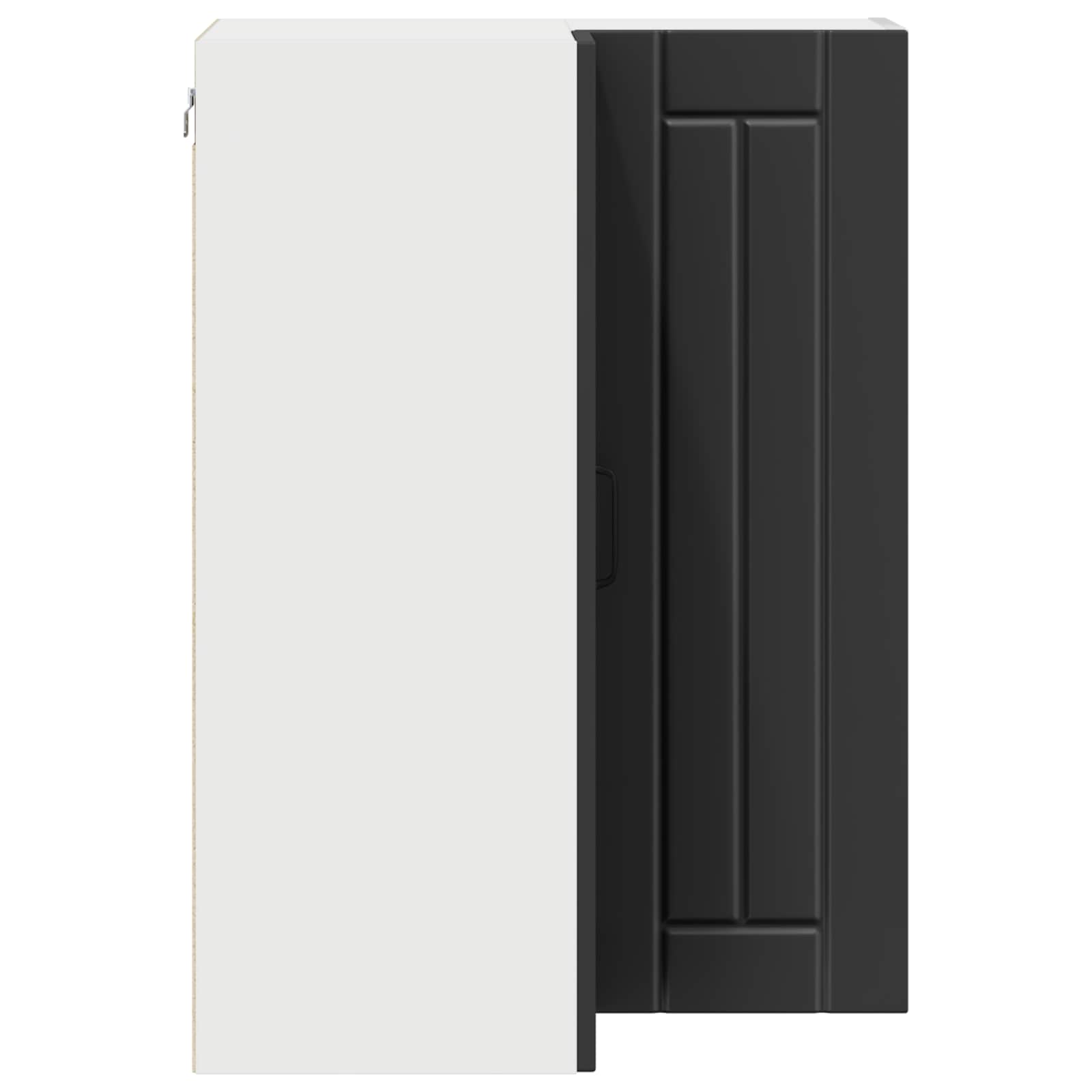 Wand-Eckschrank LUCCA Schwarz 57 x 57 x 80 cm Holzwerkstoff