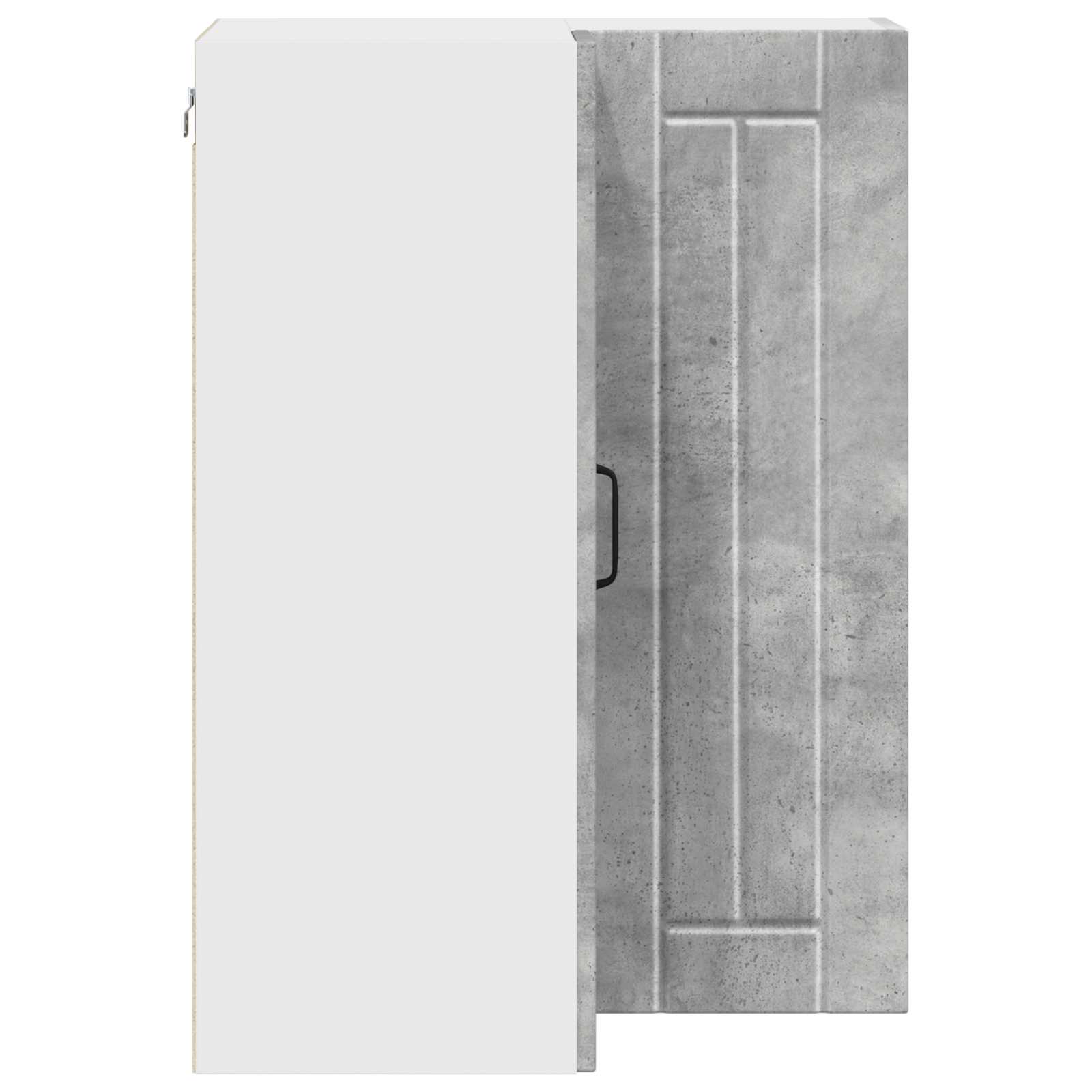 Wand-Eckschrank LUCCA Betongrau 57 x 57 x 80 cm Holzwerkstoff
