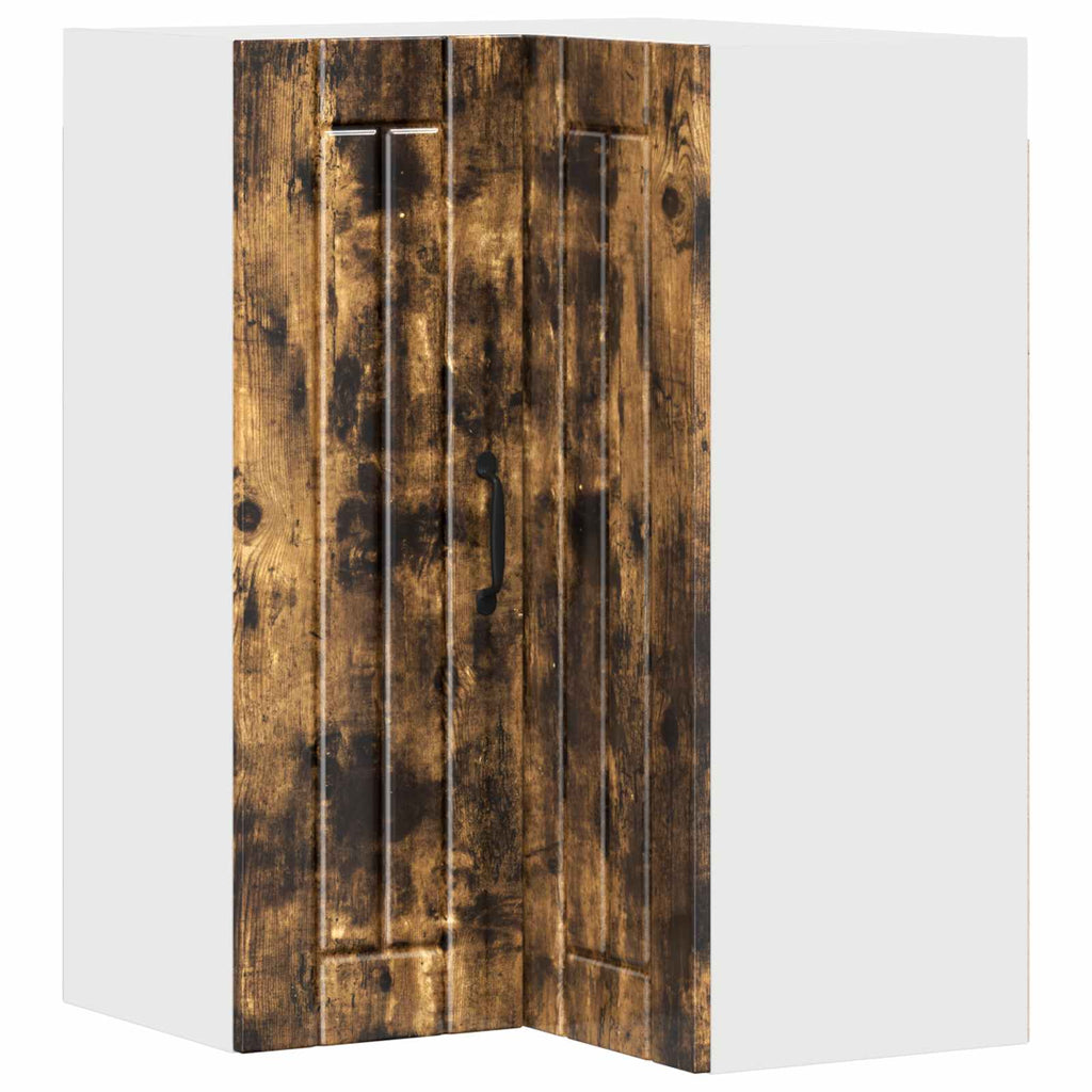 Wand-Eckschrank LUCCA Geräucherte Eiche 57 x 57 x 80 cm