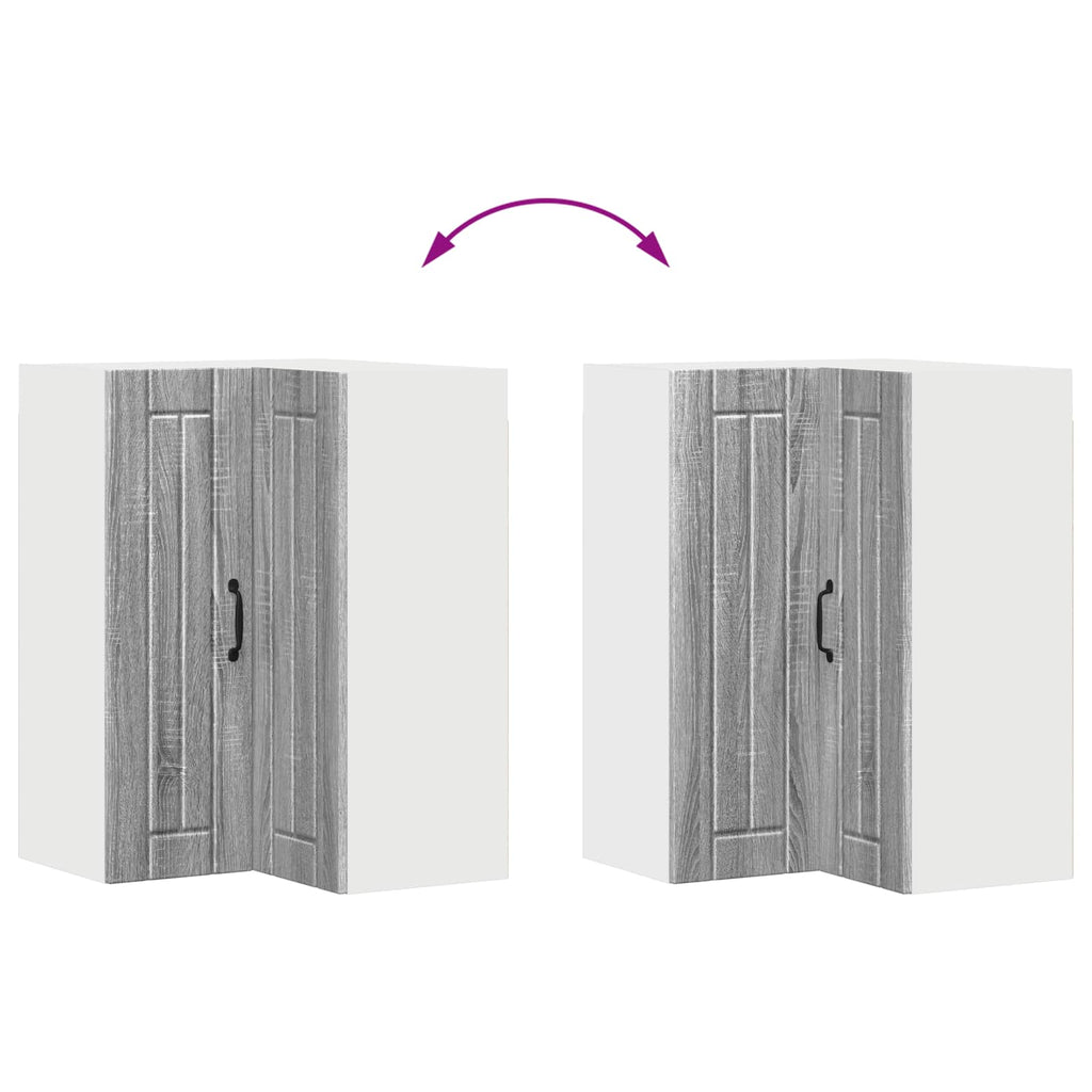 Wand-Eckschrank LUCCA Graues Sonoma 57 x 57 x 80 cm