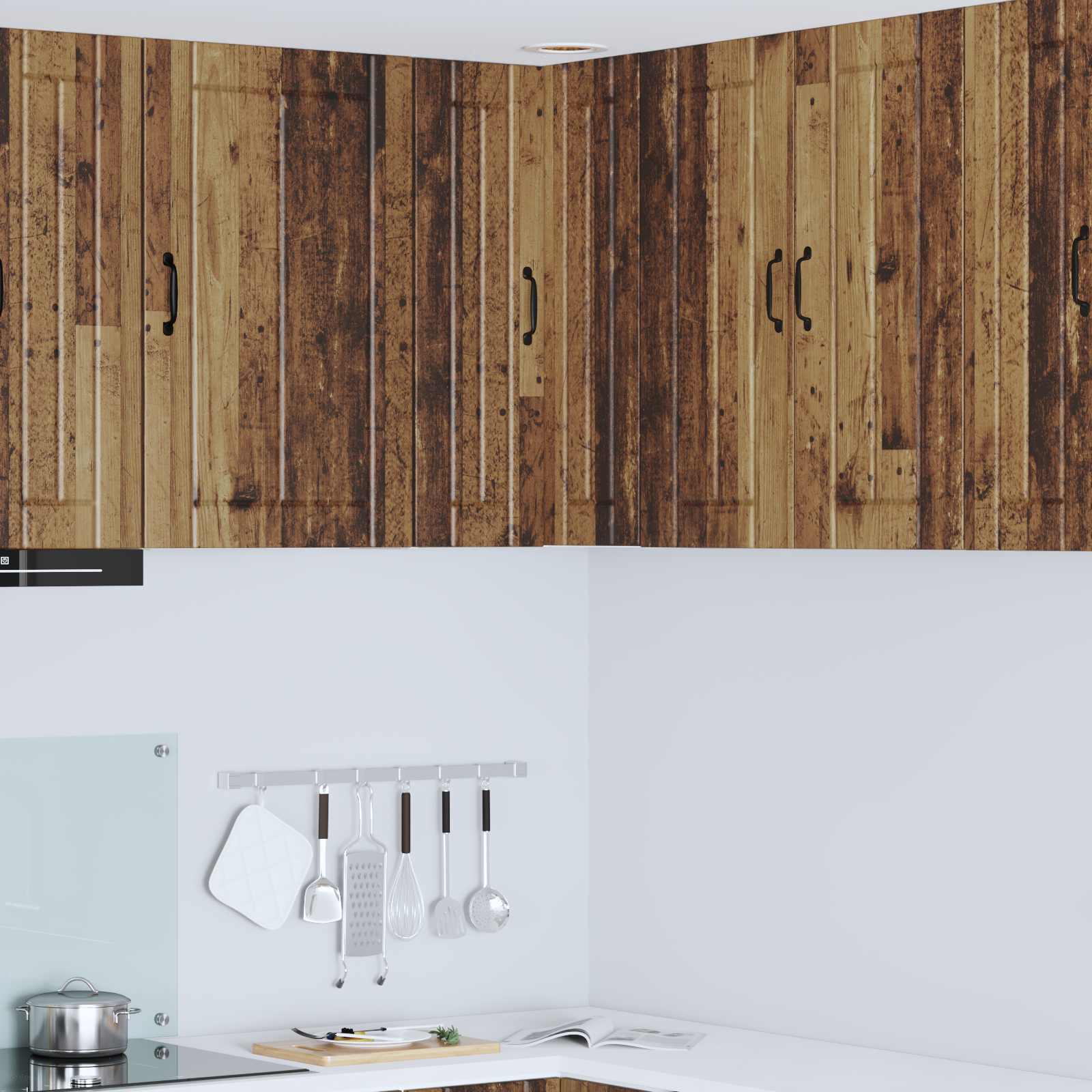 Wand-Eckschrank LUCCA Altholz 57 x 57 x 80 cm Holzwerkstoff