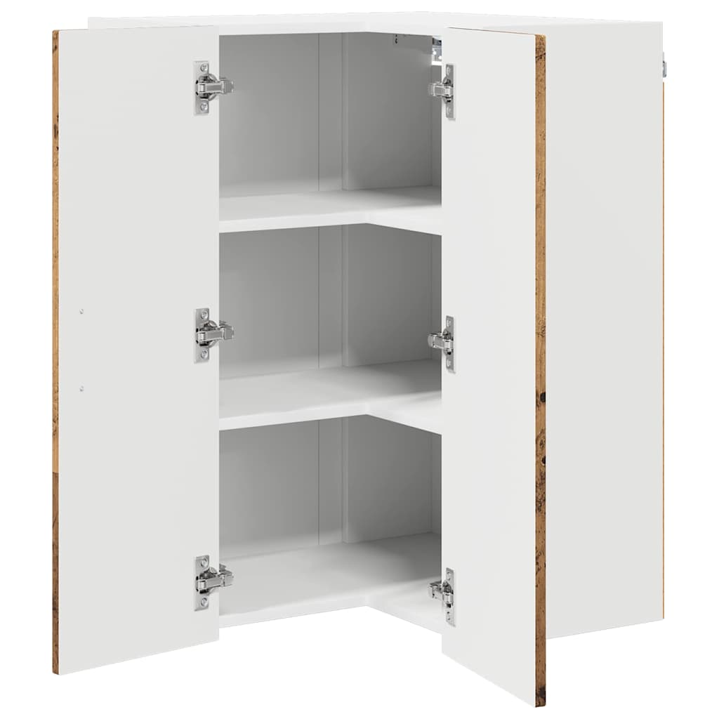 Wand-Eckschrank LUCCA Altholz 57 x 57 x 80 cm Holzwerkstoff