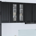 Wandglas-Schrank LUCCA Schwarz 60 x 31 x 80 cm Holzwerkstoff