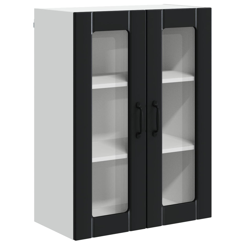 Wandglas-Schrank LUCCA Schwarz 60 x 31 x 80 cm Holzwerkstoff