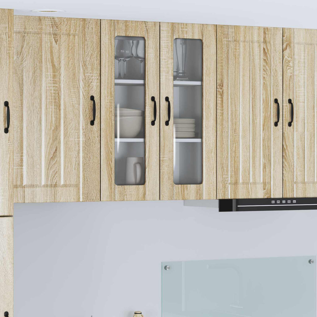 Wandglas-Schrank LUCCA Sonoma-Eiche 60 x 31 x 80 cm