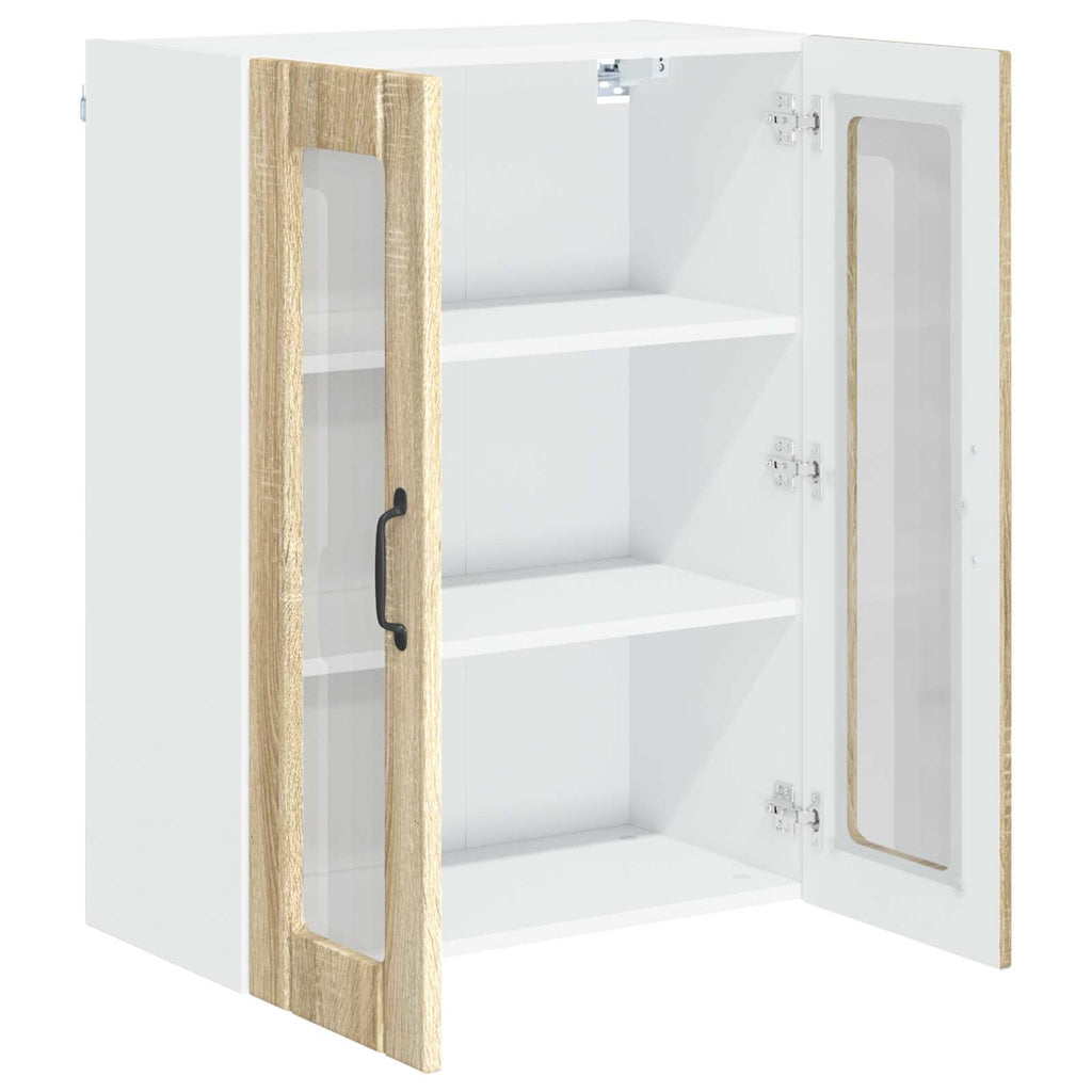 Wandglas-Schrank LUCCA Sonoma-Eiche 60 x 31 x 80 cm