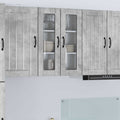Wandglas-Schrank LUCCA Betongrau 60 x 31 x 80 cm Holzwerkstoff