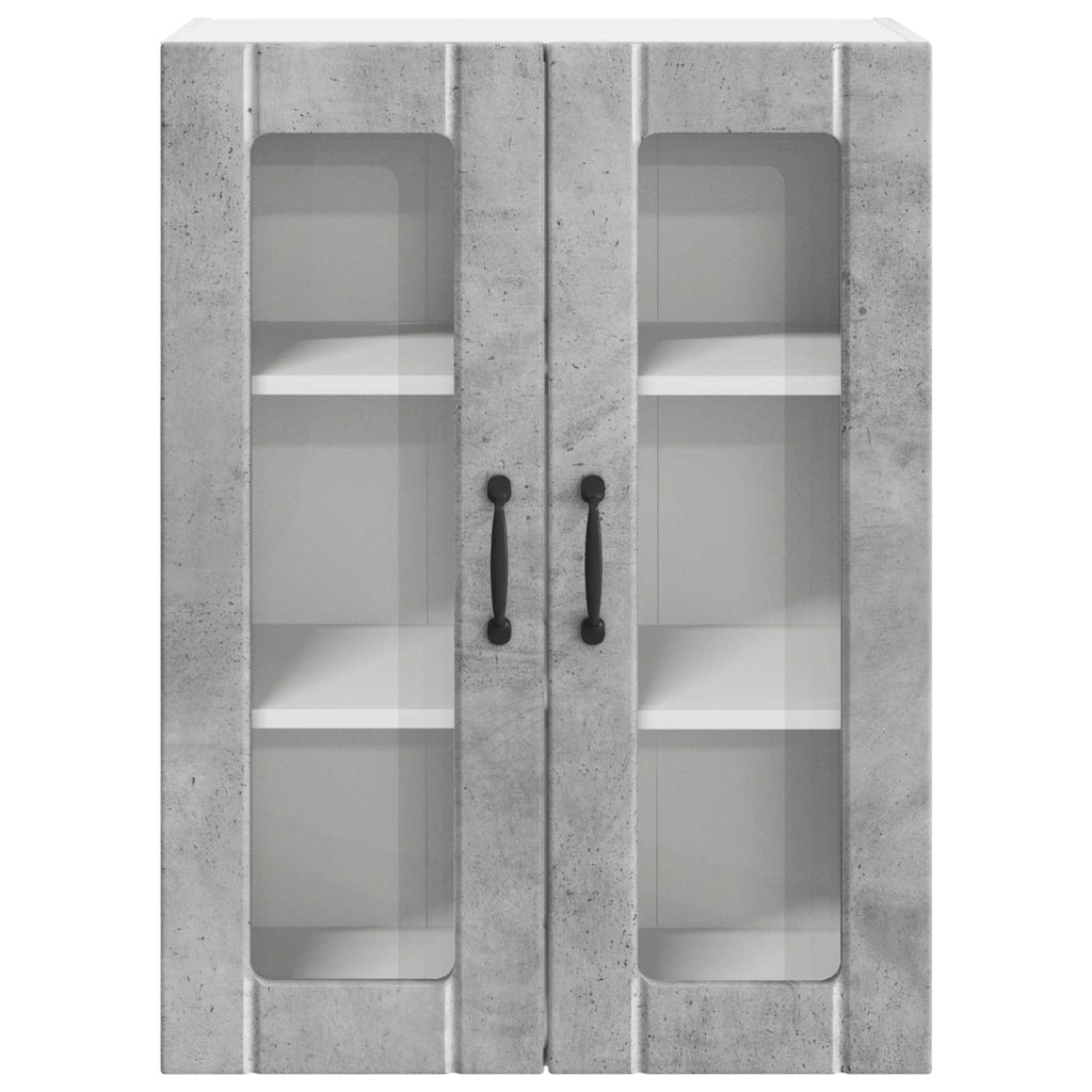 Wandglas-Schrank LUCCA Betongrau 60 x 31 x 80 cm Holzwerkstoff