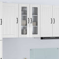 Wandglas-Schrank LUCCA Hochglanz Weiß 60 x 31 x 80 cm