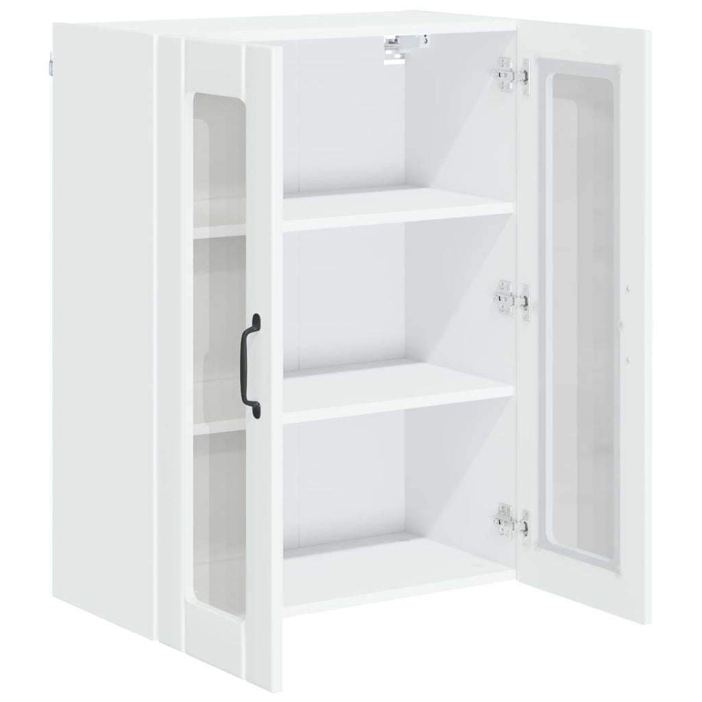 Wandglas-Schrank LUCCA Hochglanz Weiß 60 x 31 x 80 cm