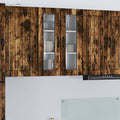 Wandglas-Schrank LUCCA Geräucherte Eiche 60 x 31 x 80 cm