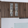 Wandglas-Schrank LUCCA Brauneiche 60 x 31 x 80 cm Holzwerkstoff