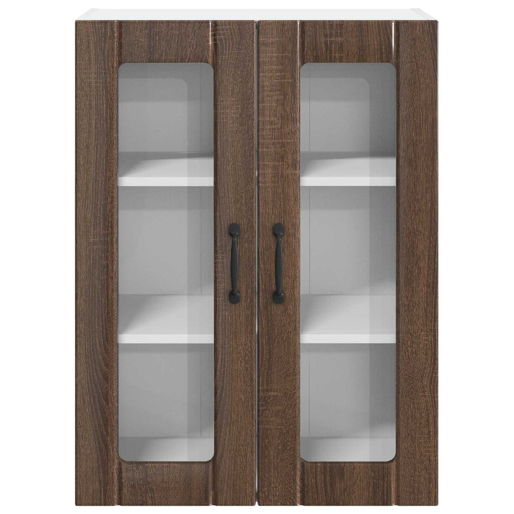 Wandglas-Schrank LUCCA Brauneiche 60 x 31 x 80 cm Holzwerkstoff