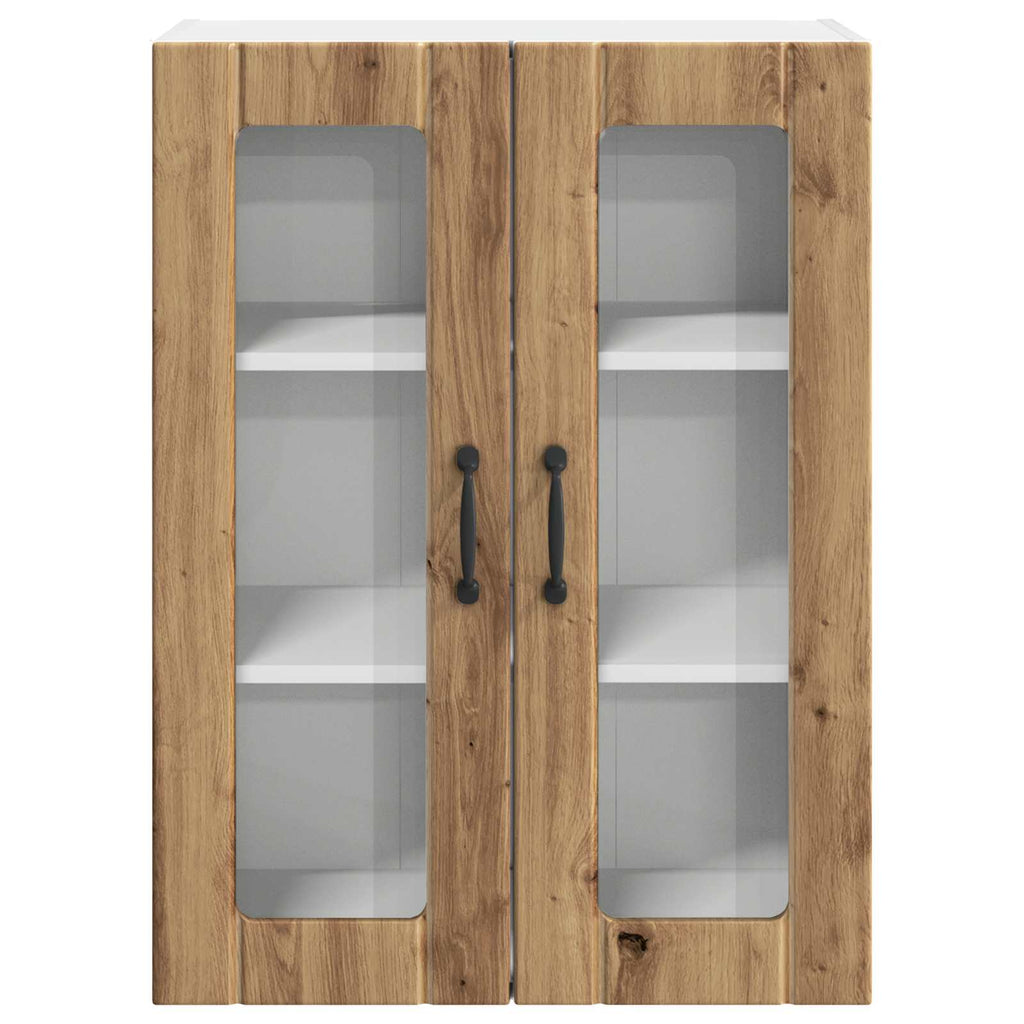 Wandglas-Schrank LUCCA Artisan-Eiche 60 x 31 x 80 cm