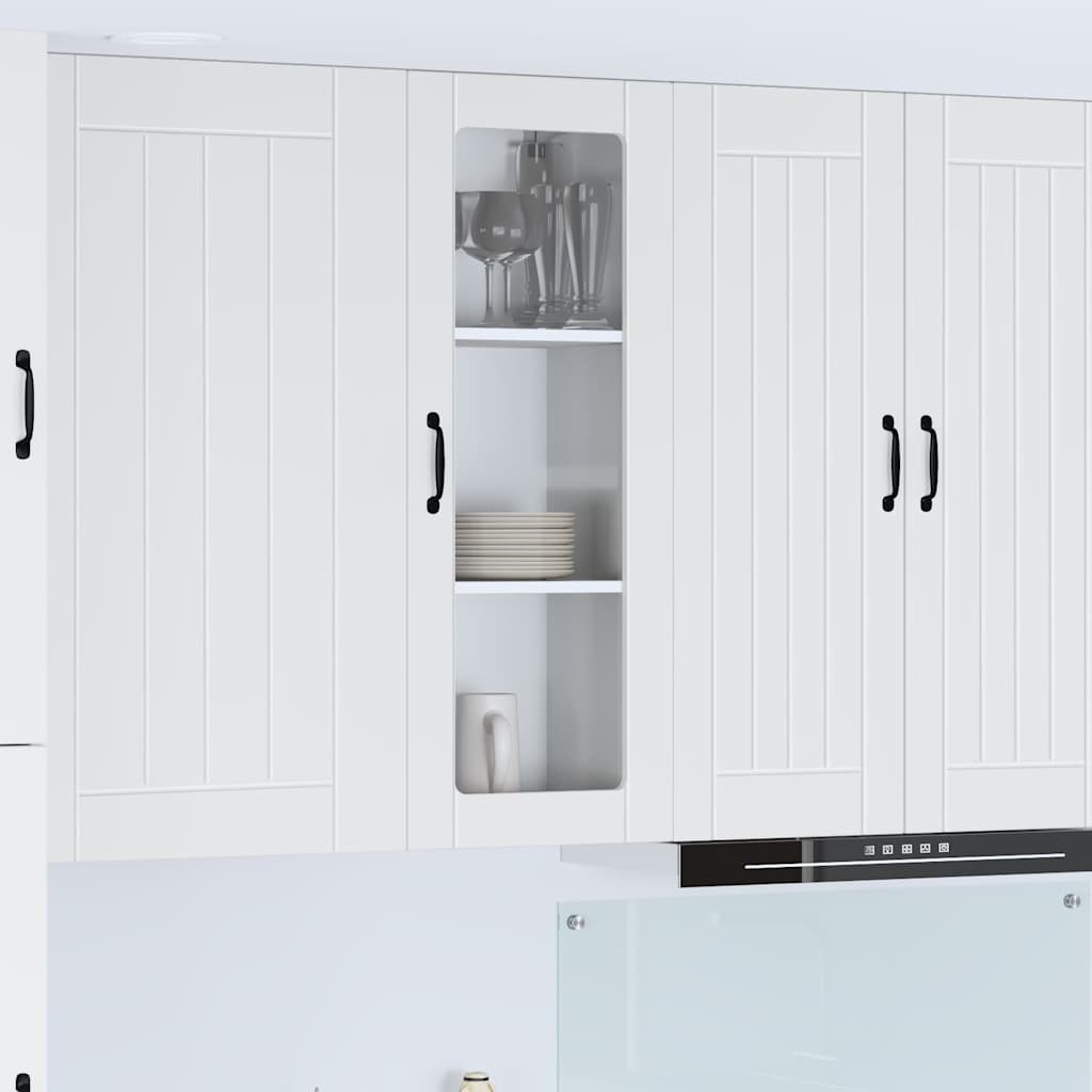 Wandglas-Schrank LUCCA Weiß 40 x 31 x 100 cm Holzwerkstoff