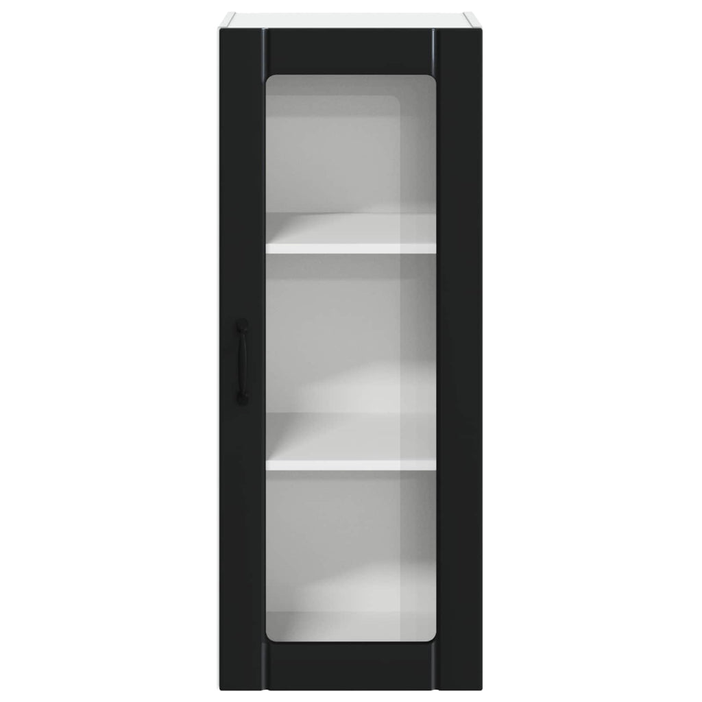 Wandglas-Schrank LUCCA Schwarz 40 x 31 x 100 cm Holzwerkstoff