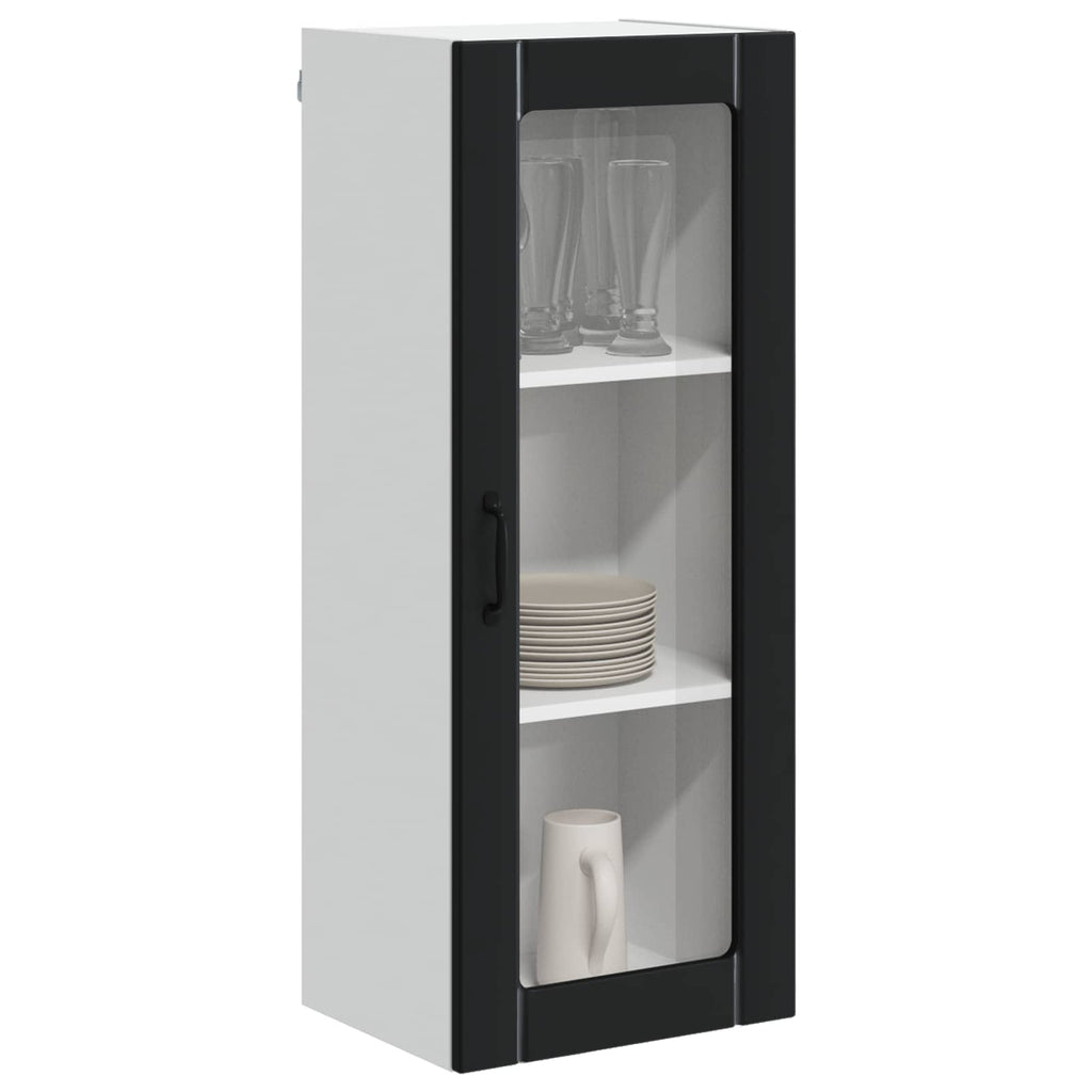 Wandglas-Schrank LUCCA Schwarz 40 x 31 x 100 cm Holzwerkstoff