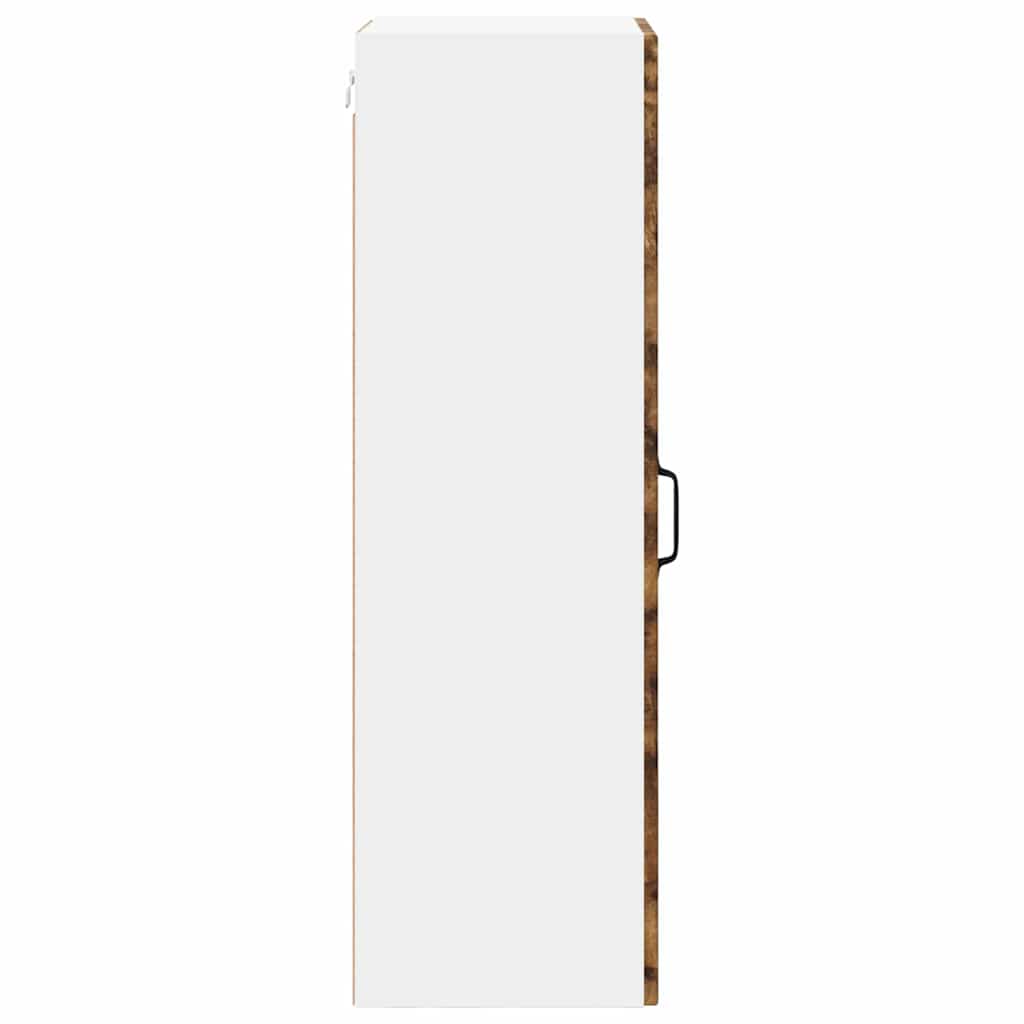 Wandglas-Schrank LUCCA Geräucherte Eiche 40 x 31 x 100 cm