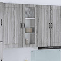 Wandglas-Schrank LUCCA Graues Sonoma 40 x 31 x 100 cm