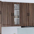 Wandglas-Schrank LUCCA Brauneiche 40 x 31 x 100 cm