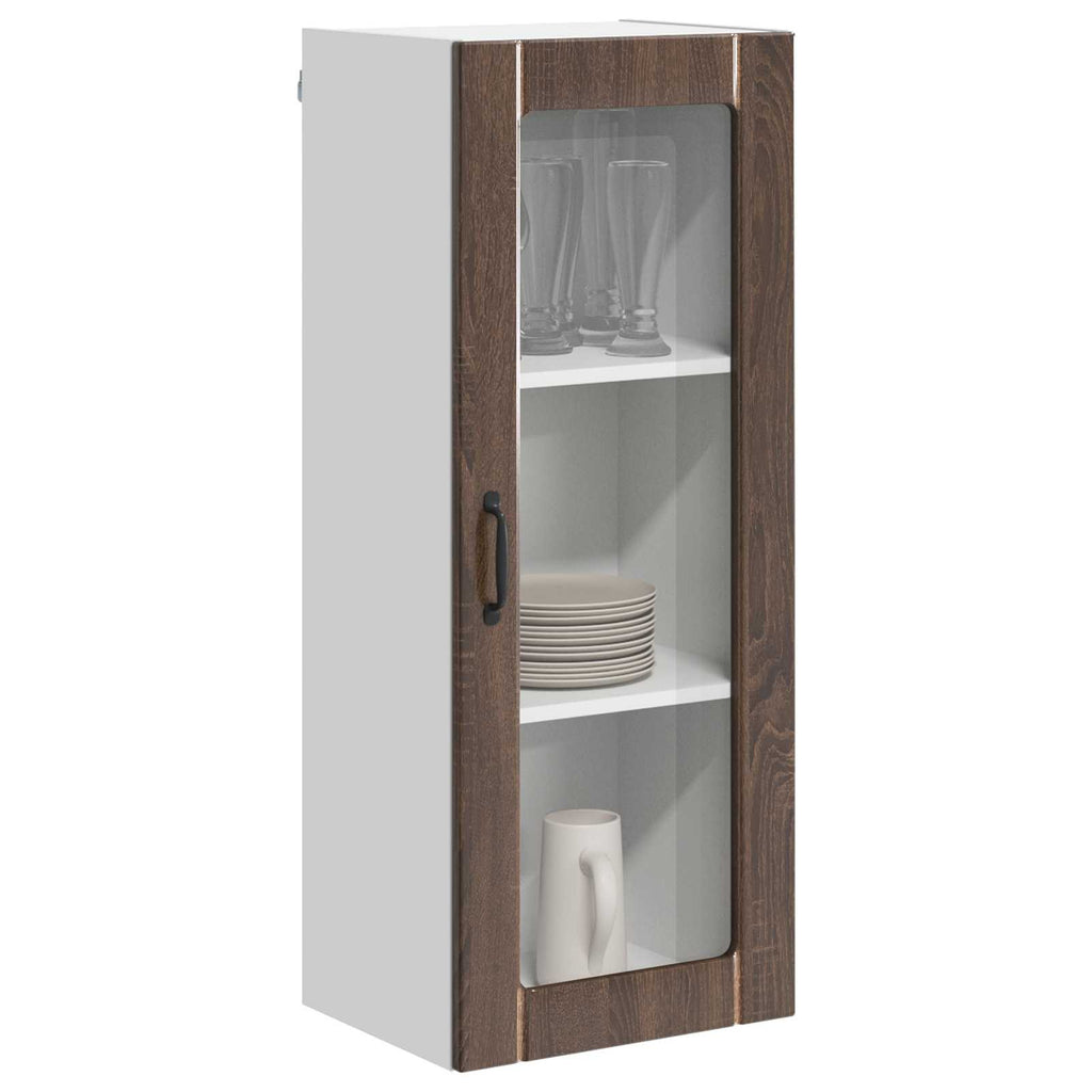 Wandglas-Schrank LUCCA Brauneiche 40 x 31 x 100 cm