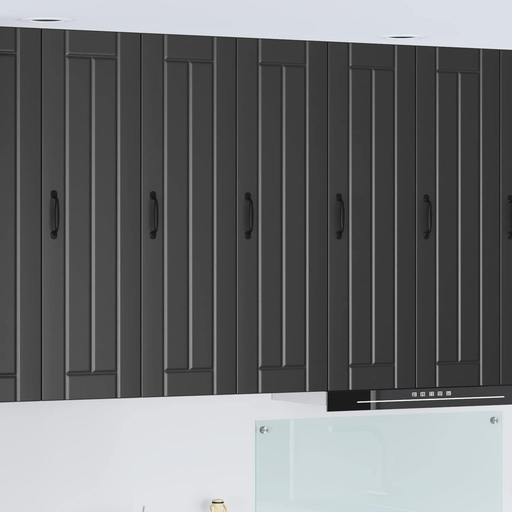Wandschrank LUCCA Schwarz 30 x 31 x 100 cm Holzwerkstoff