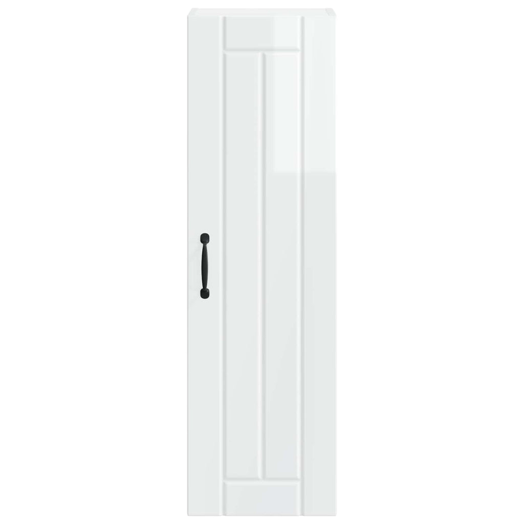 Wandschrank LUCCA Hochglanz Weiß 30 x 31 x 100 cm Holzwerkstoff