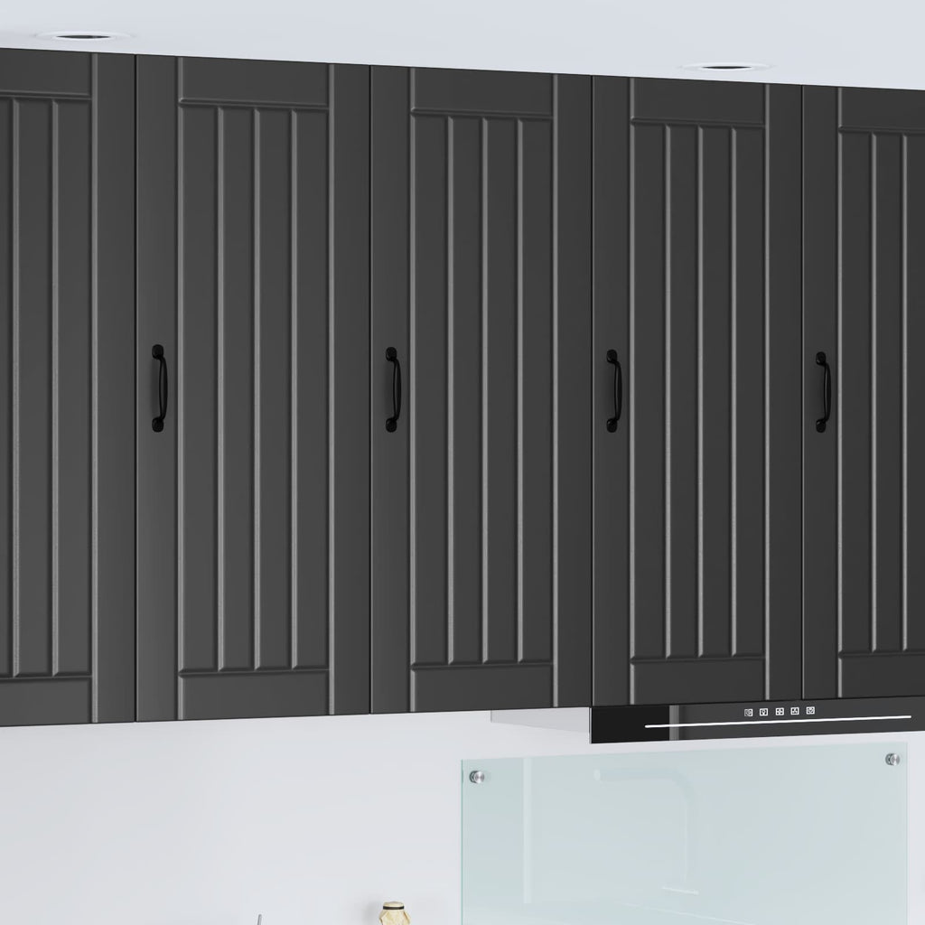 Wandschrank LUCCA Schwarz 40 x 31 x 100 cm Holzwerkstoff