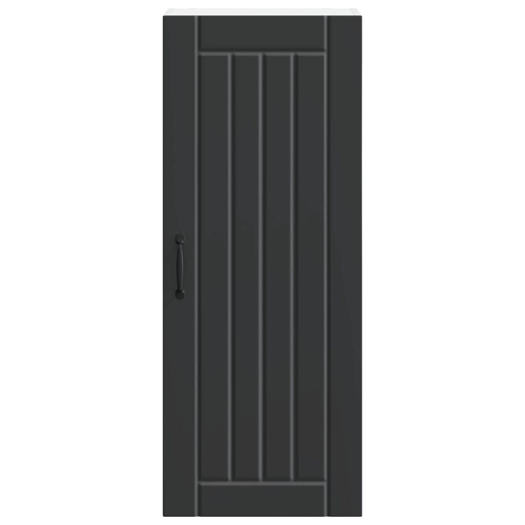Wandschrank LUCCA Schwarz 40 x 31 x 100 cm Holzwerkstoff
