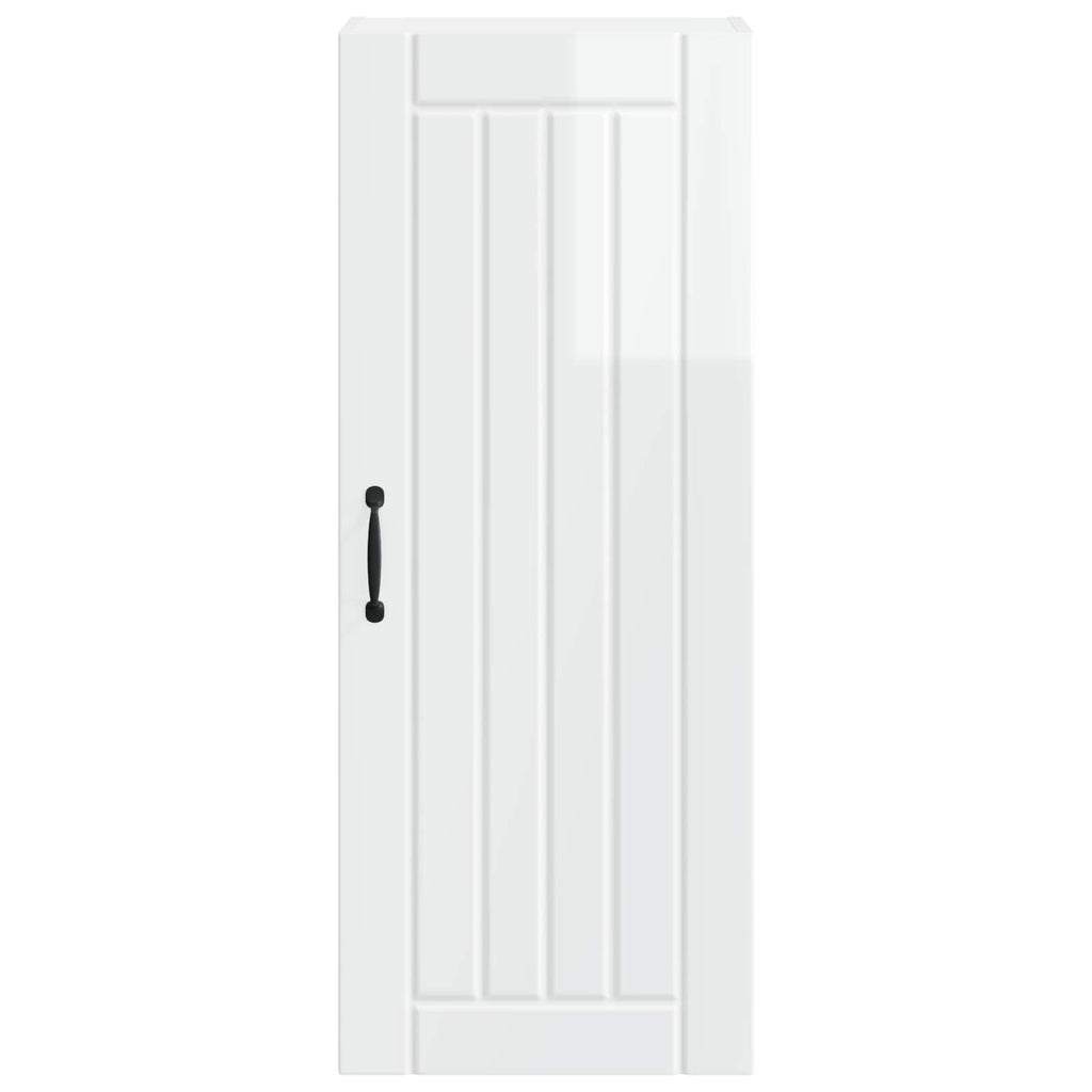 Wandschrank LUCCA Hochglanz Weiß 40 x 31 x 100 cm Holzwerkstoff