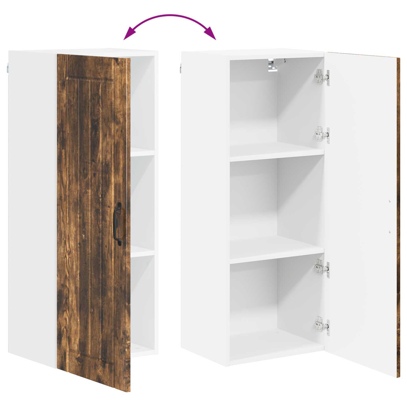 Wandschrank LUCCA Geräucherte Eiche 40 x 31 x 100 cm