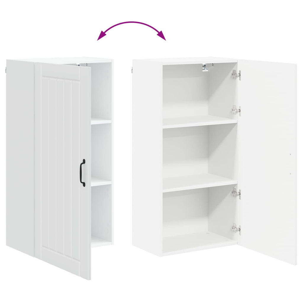 Wandschrank LUCCA Hochglanz Weiß 50 x 31 x 100 cm Holzwerkstoff