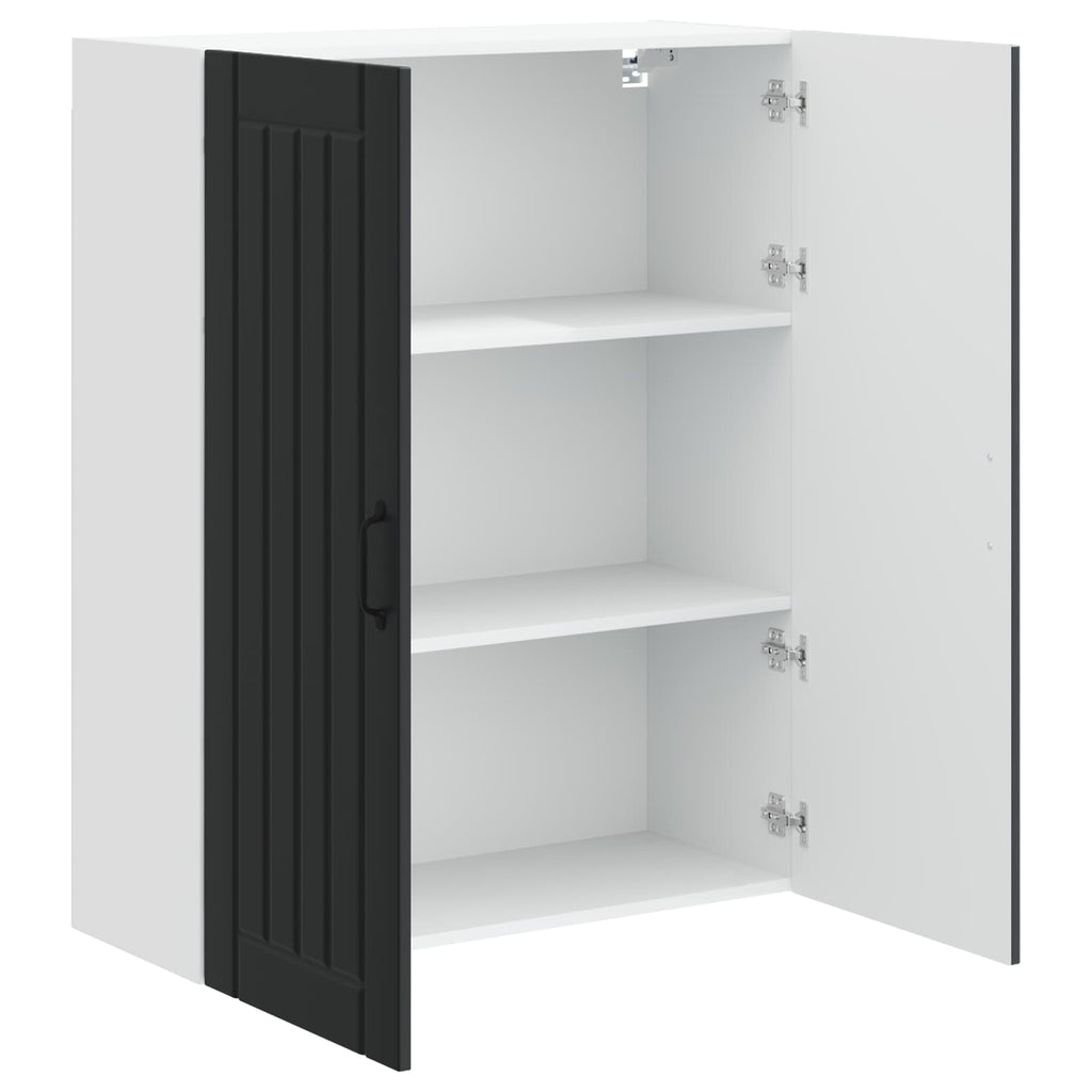 Wandschrank LUCCA Schwarz 80 x 31 x 100 cm Holzwerkstoff