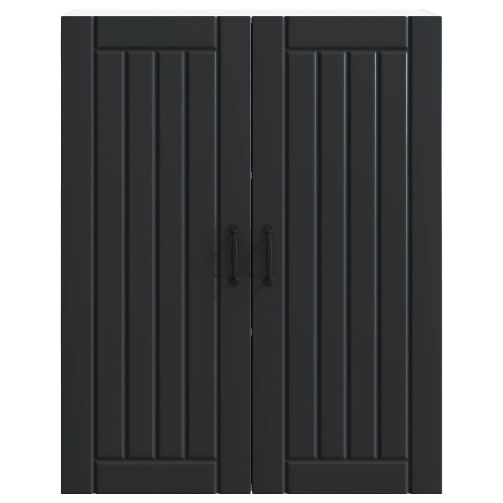 Wandschrank LUCCA Schwarz 80 x 31 x 100 cm Holzwerkstoff