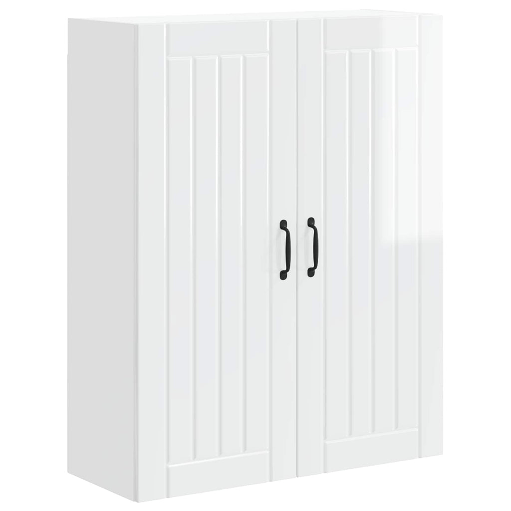 Wandschrank LUCCA Hochglanz Weiß 80 x 31 x 100 cm Holzwerkstoff