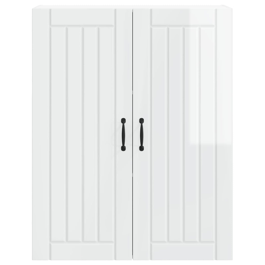 Wandschrank LUCCA Hochglanz Weiß 80 x 31 x 100 cm Holzwerkstoff