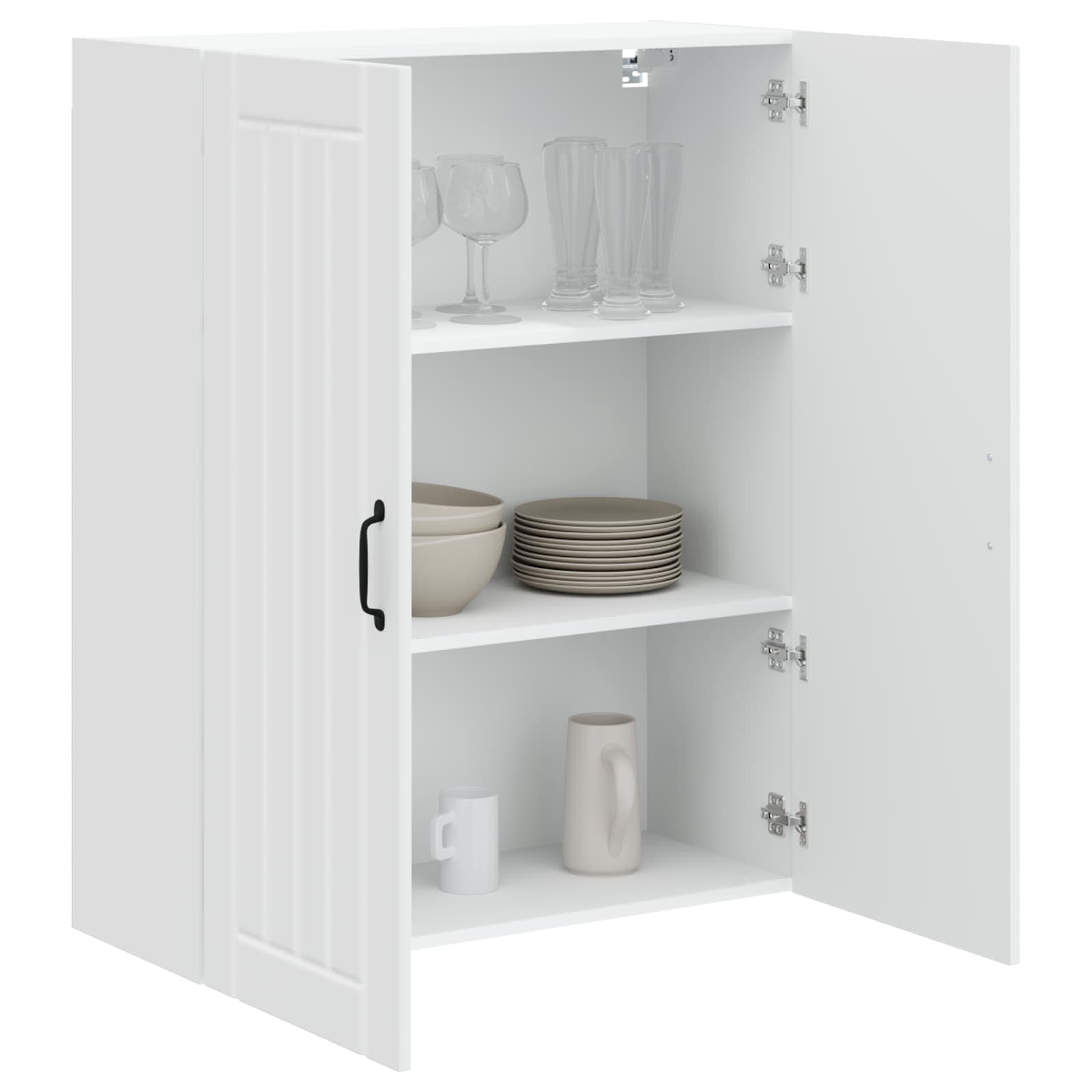 Wandschrank LUCCA Hochglanz Weiß 80 x 31 x 100 cm Holzwerkstoff
