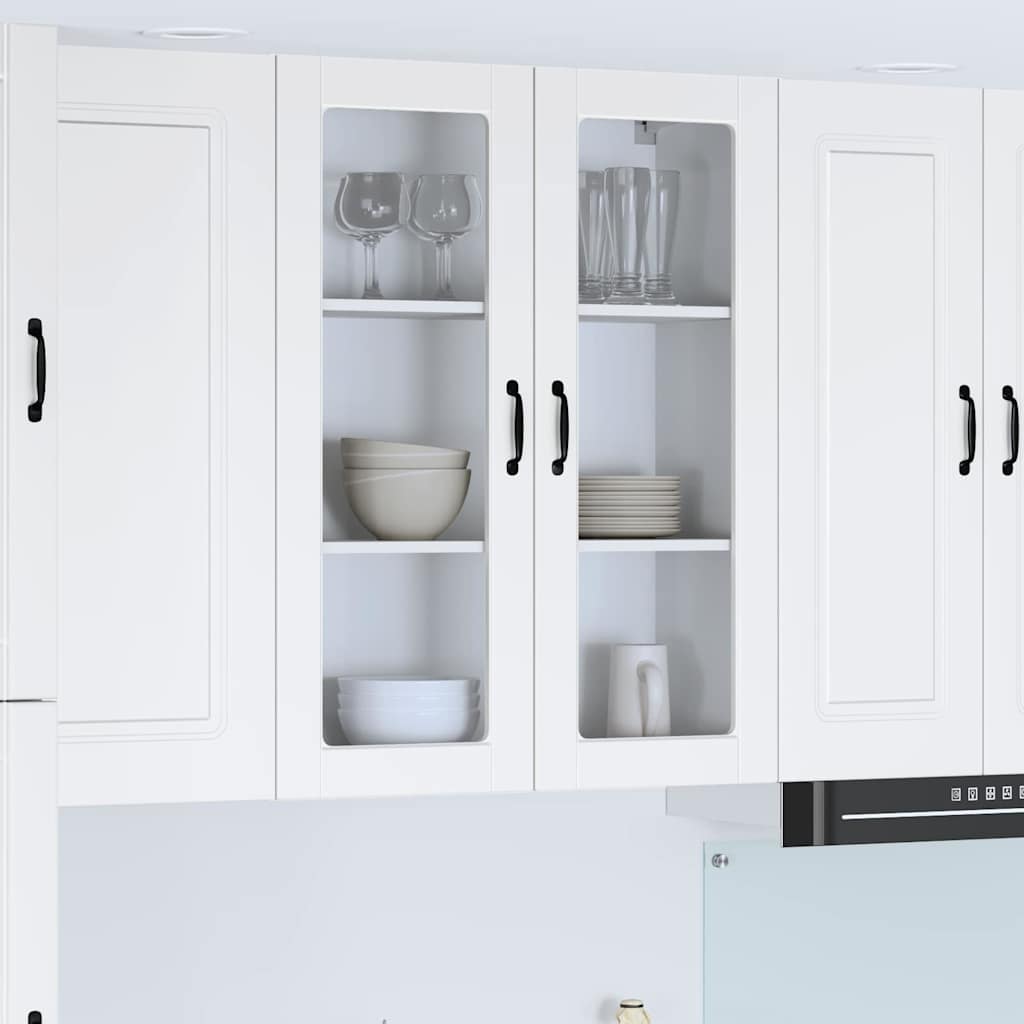 Wandglas-Schrank LUCCA Weiß 80 x 31 x 100 cm Holzwerkstoff