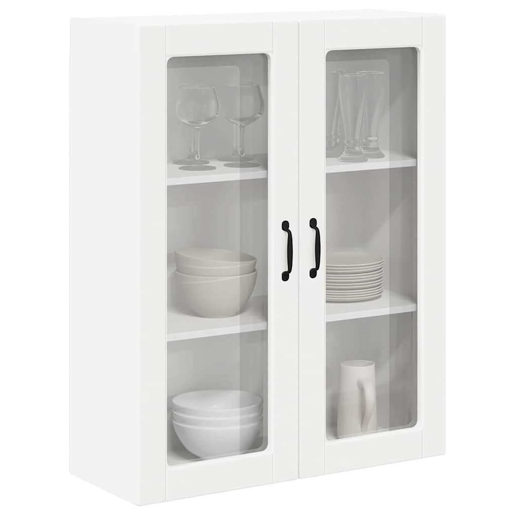 Wandglas-Schrank LUCCA Weiß 80 x 31 x 100 cm Holzwerkstoff