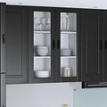 Wandglas-Schrank LUCCA Schwarz 80 x 31 x 100 cm Holzwerkstoff