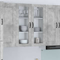 Wandglas-Schrank LUCCA Betongrau 80 x 31 x 100 cm Holzwerkstoff