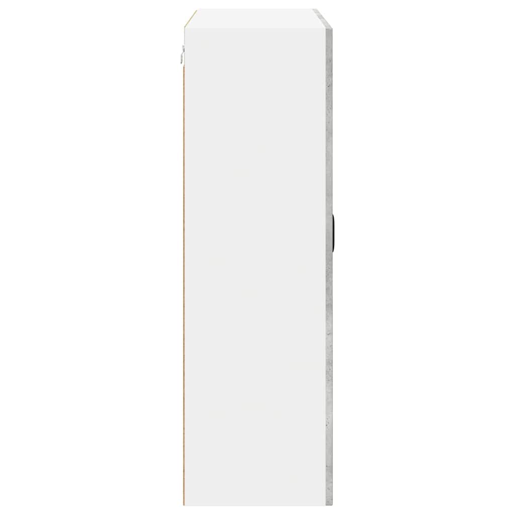 Wandglas-Schrank LUCCA Betongrau 80 x 31 x 100 cm Holzwerkstoff
